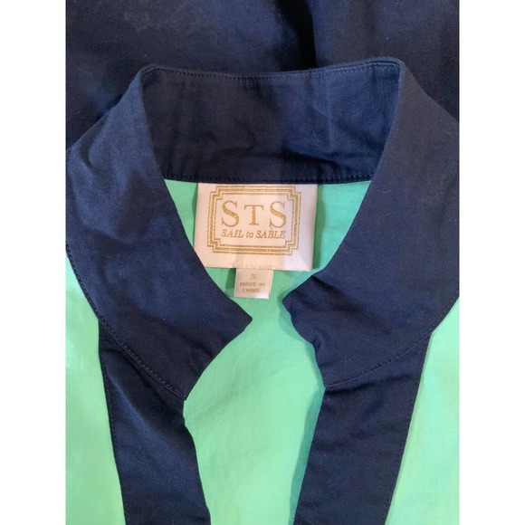 Sail to Stable Small Mint green Navy Blue Mini Dress - Picture 4 of 5